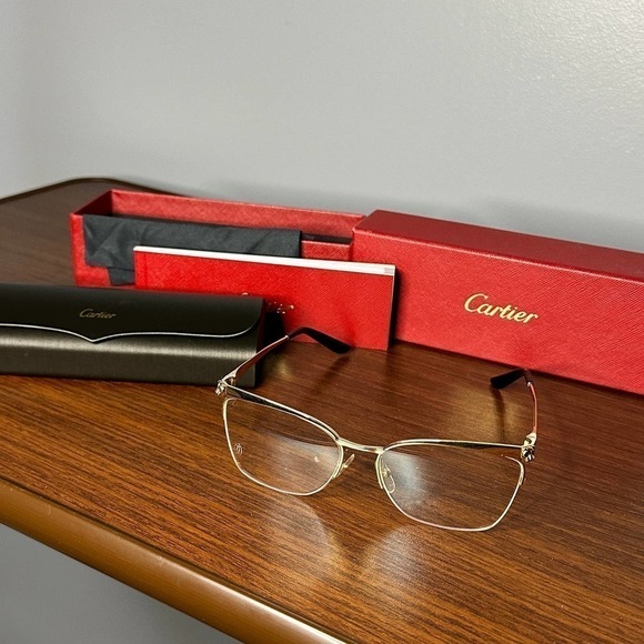 Cartier Eyewear Cat-Eye Frame Glasses Frames - Picture 4 of 13